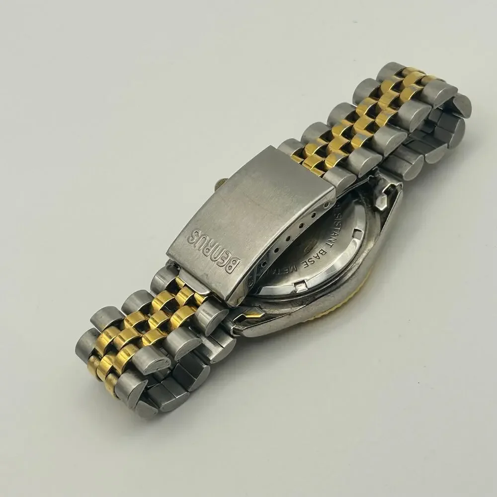 Vintage Benrus Diamond Quartz Mariner Watch Working New Battery